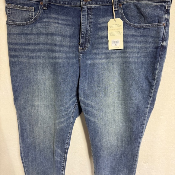 Lucky Brand Reese Boyfriend Jeans Womens Plus 24W Blue Denim Cropped Tapered Leg - Picture 2 of 11